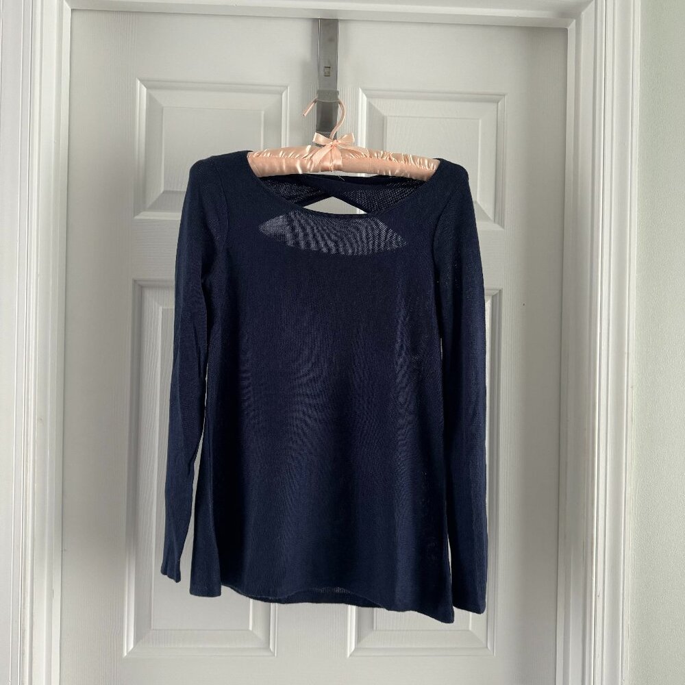 Lilly Pulitzer Navy Amal Pullover Sweater, Size XS